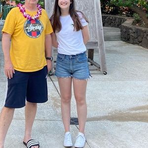 Abercrombie & Fitch Mom High Rise Denim Shorts